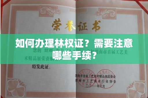 宁波如何办理林权证?需要注意哪些手续?