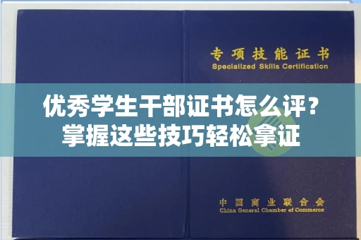 宁波优秀学生干部证书怎么评?掌握这些技巧轻松拿证