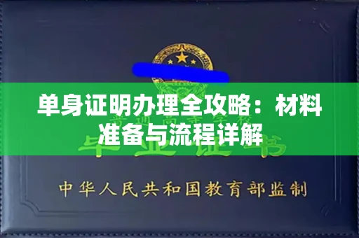 宁波单身证明办理全攻略:材料准备与流程详解